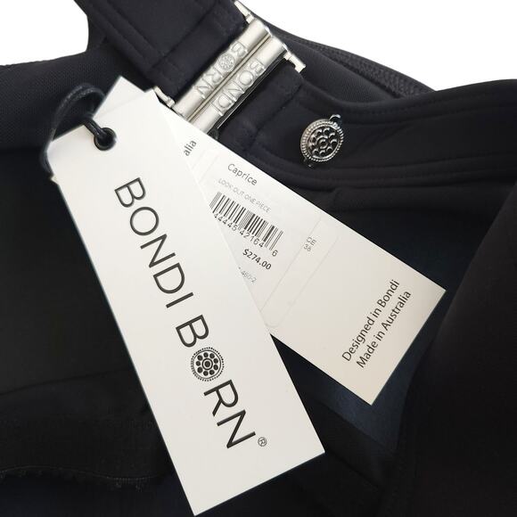 BONDI BORN Caprice Look Out one piece monokini neoprene cutout black swimsuit 2 - Picture 10 of 10